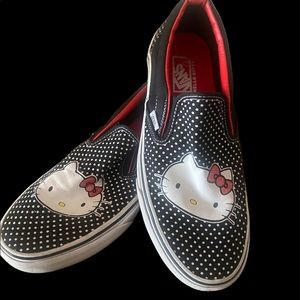 Rare Polka Dot Slip On Hello Kitty Vans
